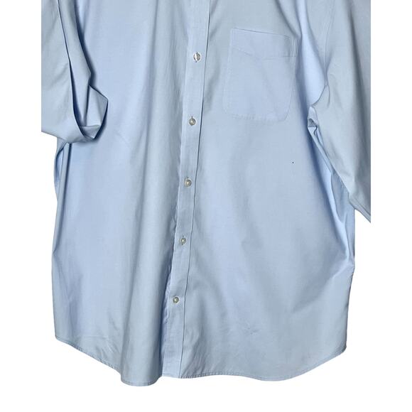 Eddie Bauer Mens Shirt Size 2XL Blue Long Sleeve Button Down Collar Pocket Cotto - Picture 6 of 11